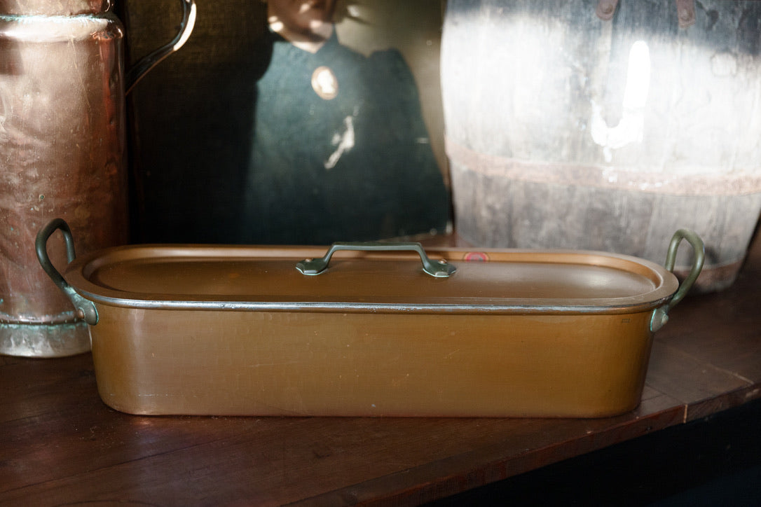 Heavy Large Vintage French Copper Poacher