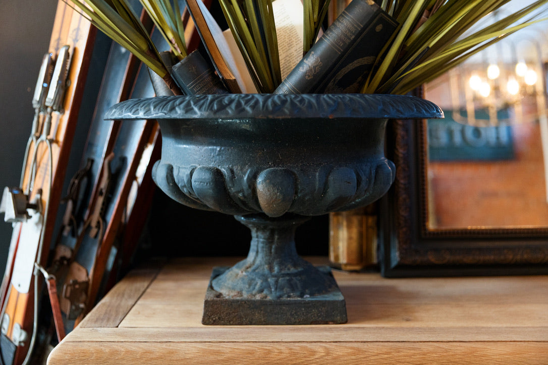 Large 19th Century French Cast Iron Urns