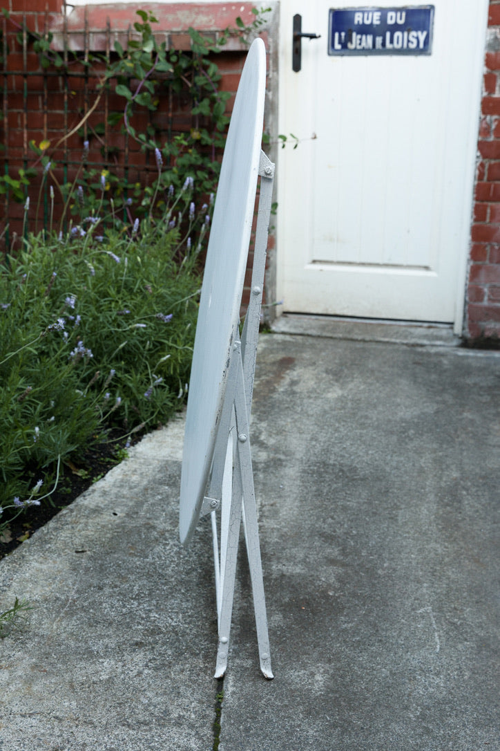 Vintage French White Iron Garden Table ~ No 2