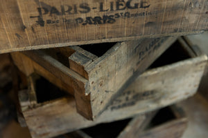 Vintage French Oak Crates