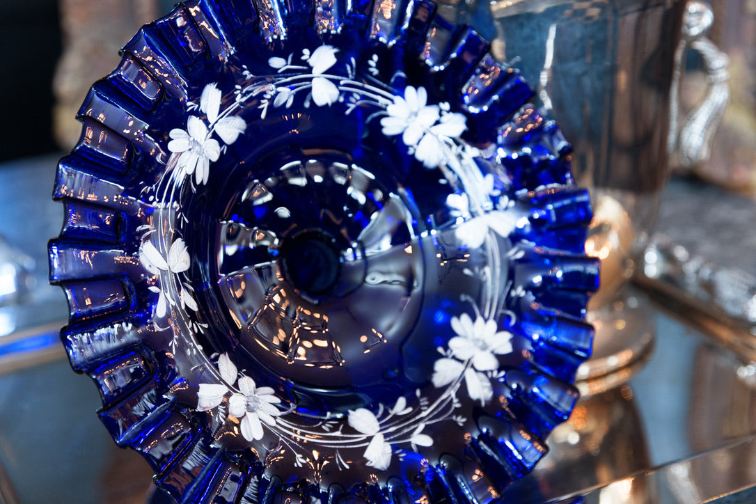 Cobalt Blue Belgian Bon Bon Plate