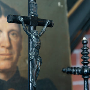 Two Beautiful Vintage French Crucifix