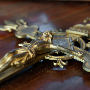 Vintage Bronze French Crucifix