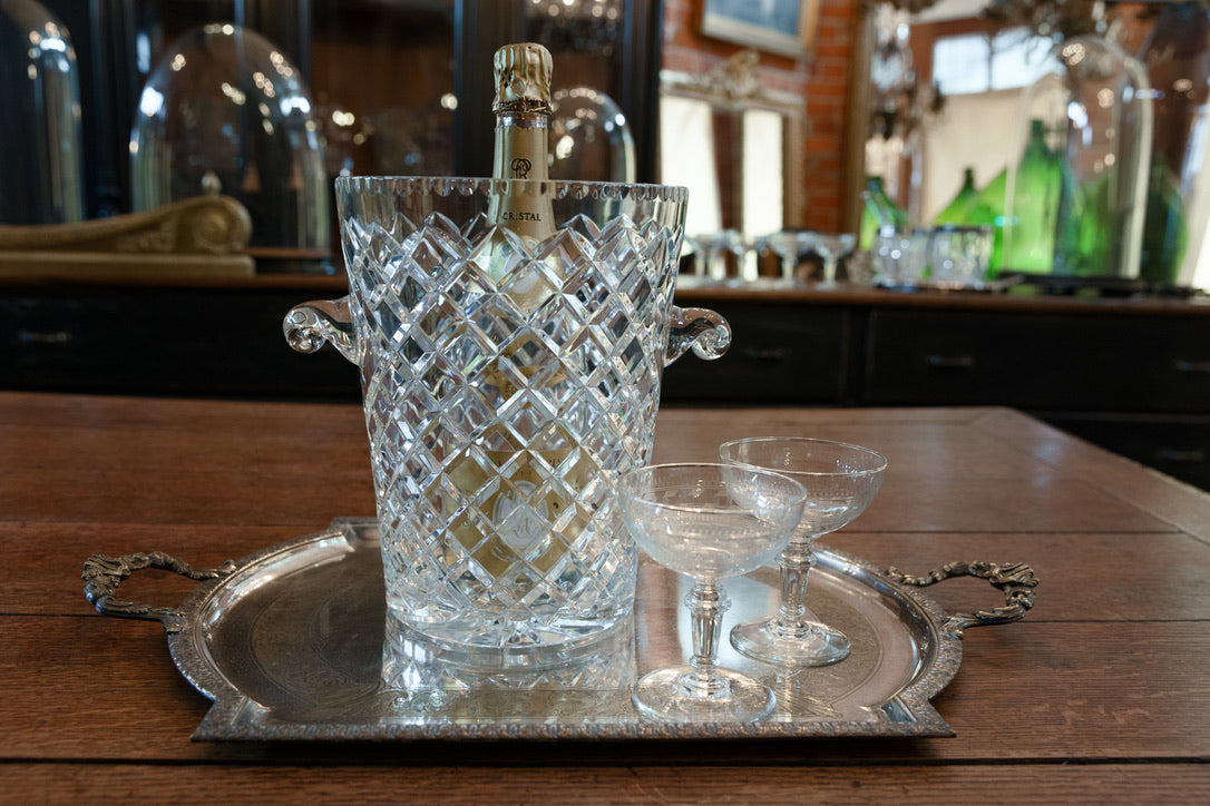 French Crystal Champagne Bucket ~ Large