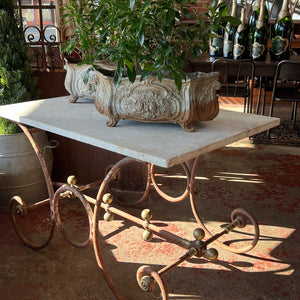 Gorgeous 19th Century French Marble Butchers Block