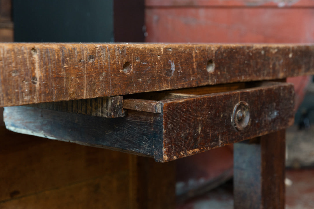 1930's French Workbench/Console ~ Natural