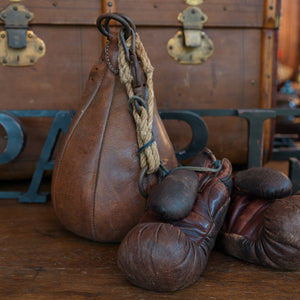 Original Vintage Boxing Bag & Gloves