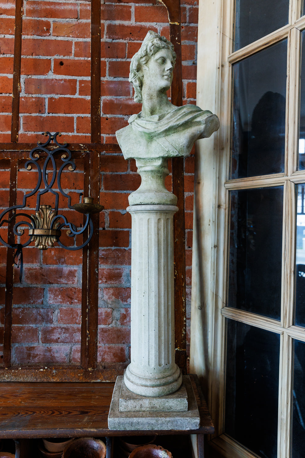 Apollo Statue on Pillar ~ Stone