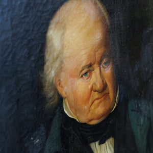 19th Century French Oil Canvas Portrait ~ Monsieur Green