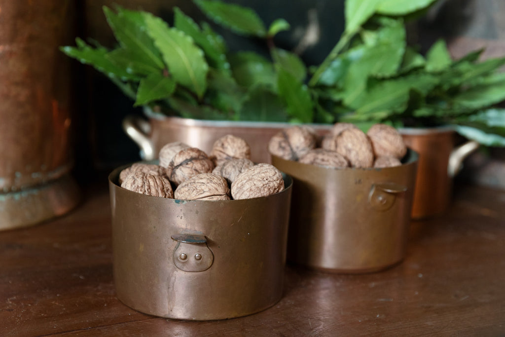 Baby Vintage French Restaurant Kitchen Coppers