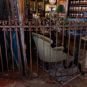 19th Century French Wrought Iron Curved Fencing