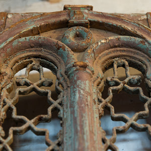 Vintage Oak & Cast Iron Entrance Doors