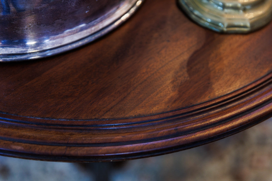 Antique English Mahogany Pedestal Table
