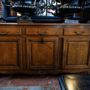 Gorgeous French Rich Oak Sideboard ~ 1920's