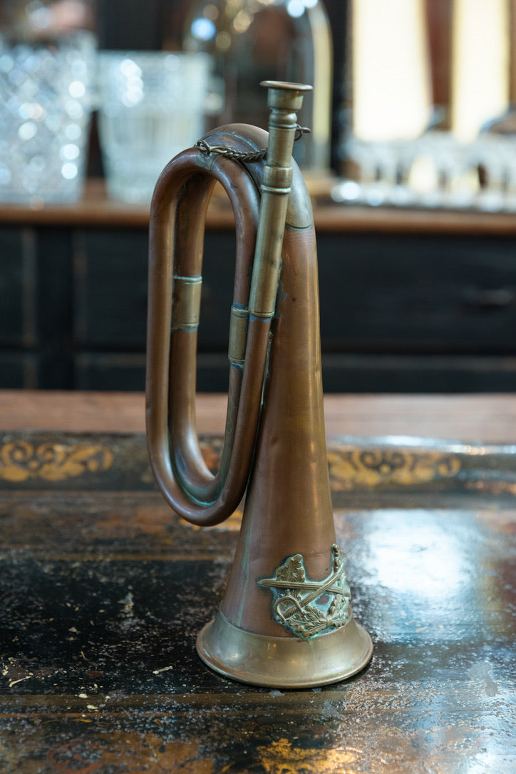 Original Antique French Military Bugle Horn