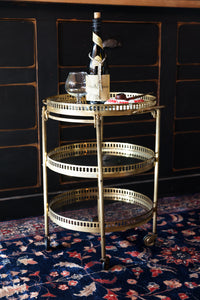 French Mid Century Round Trolley