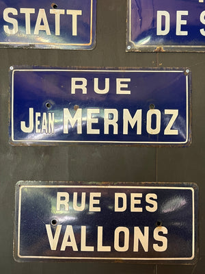 Original Vintage French Enamel Street Signs
