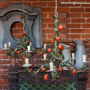 Gorgeous 1950's Italian Florentine Mandarin Chandeliers