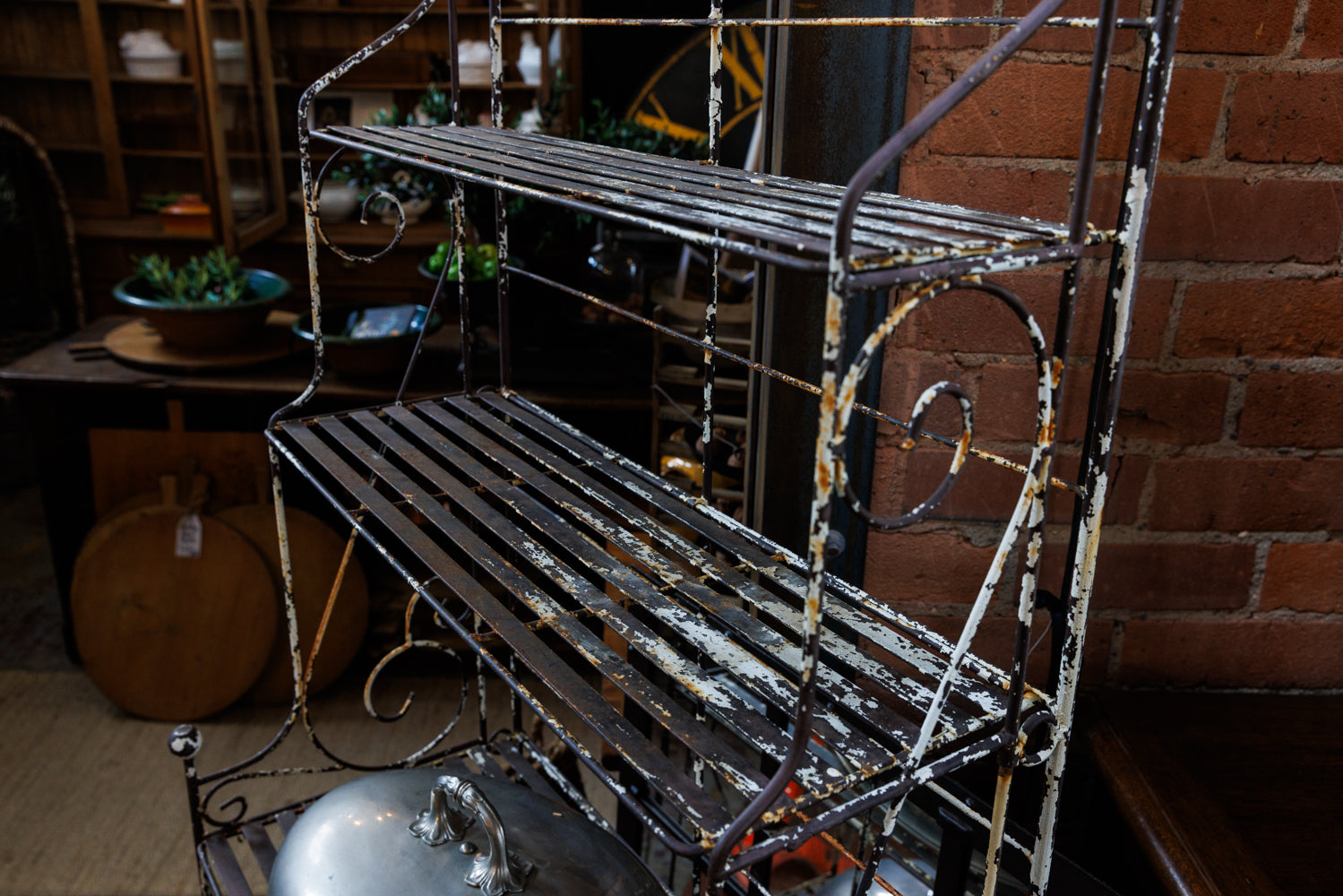 Gorgeous Antique French Iron Bakery Rack