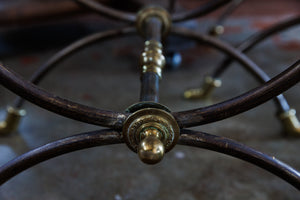 19th Century Industrial ~ Bronze & Steel Swan Stools