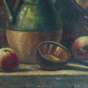 Gorgeous Vintage Oil Canvas Still Life ~ Beauty In The Kitchen