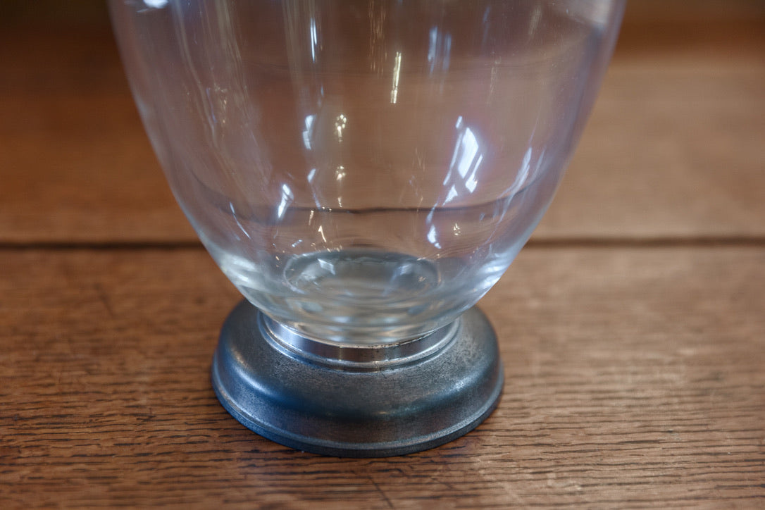 Vintage French Pewter Fish Decanter