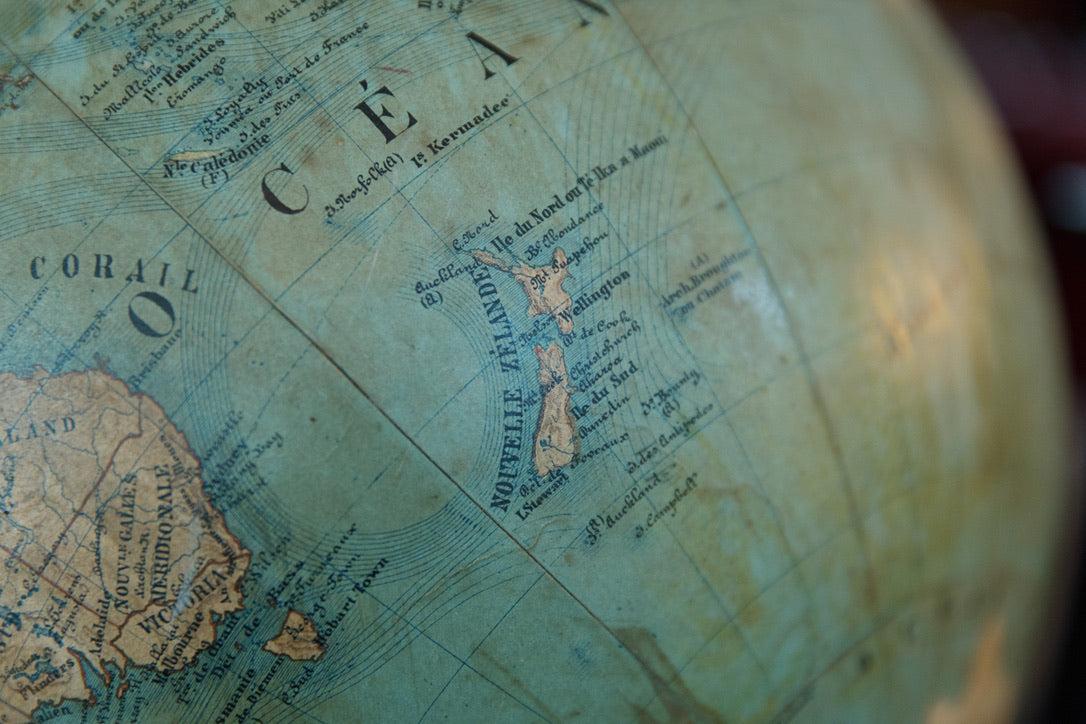Beautiful Original French 19th Century World Globe