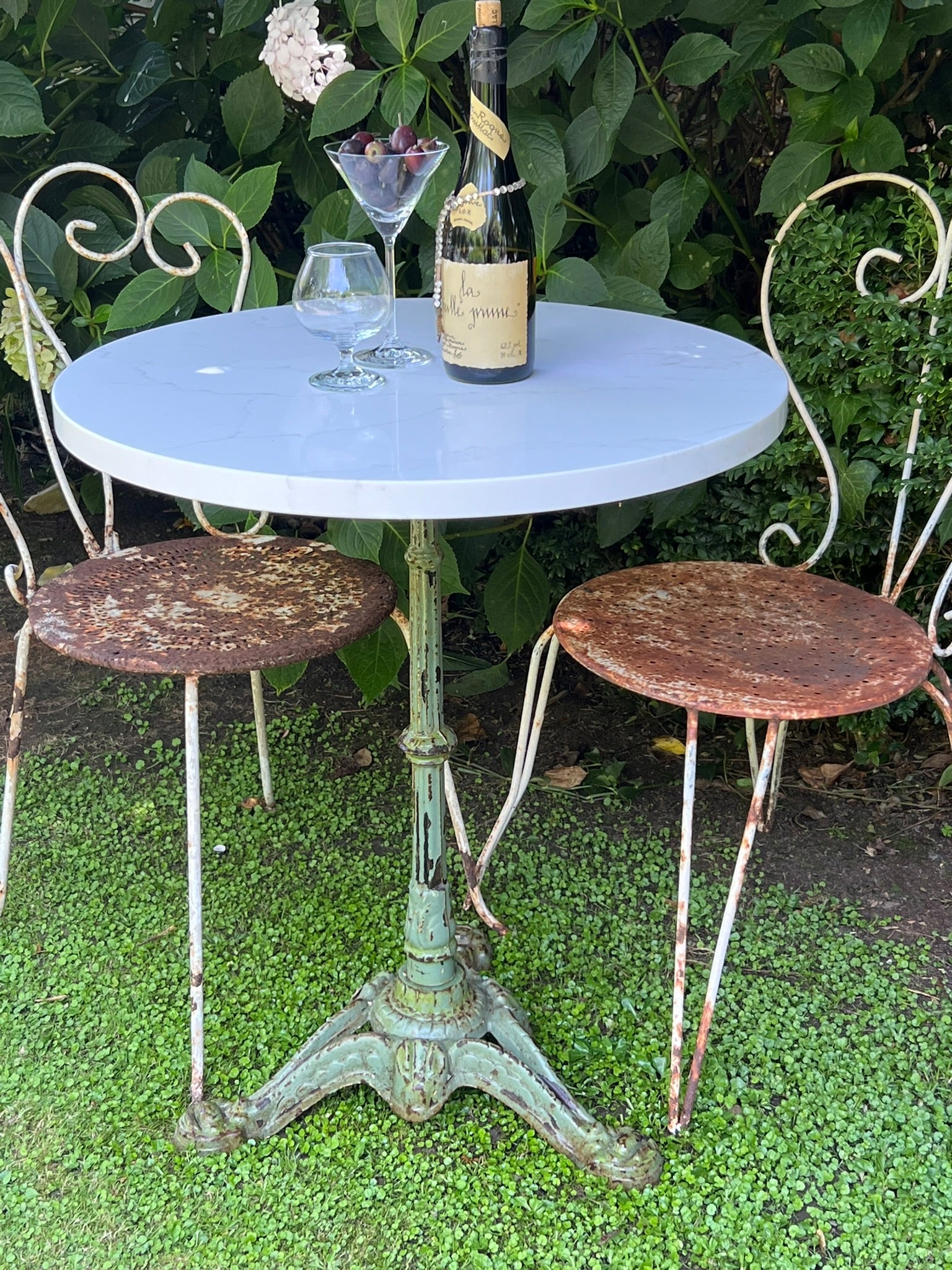 French Bistro Table ~ French Green Base