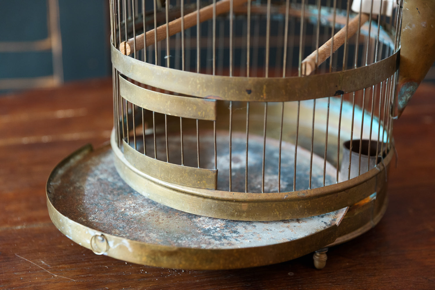 Vintage French Brass Birdcage
