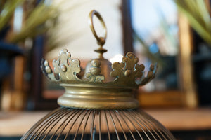 Vintage French Brass Birdcage