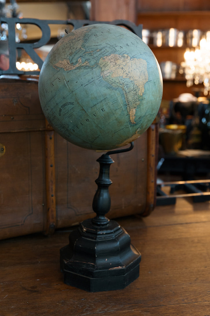 Beautiful Original French 19th Century World Globe