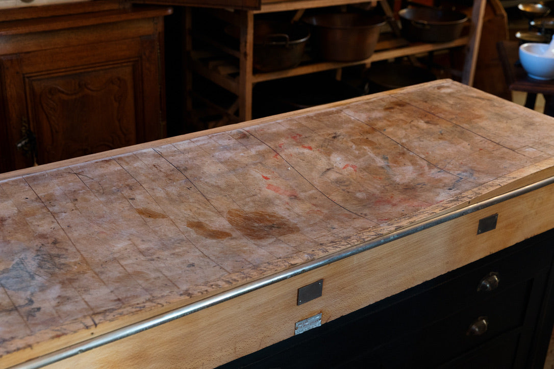 Vintage French Industrial Butchers Block