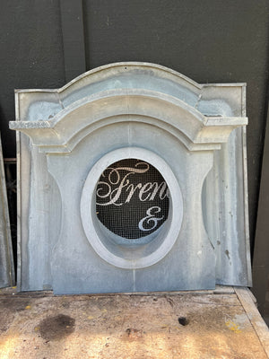 Pair 19th Century French Zinc 'OEIL DE BOEUF'  Chateau Windows