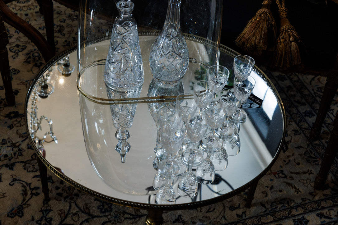 Beautiful French Mid Century Fumed Glass Table