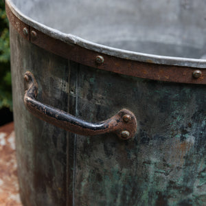 Vintage French Copper Plated Cauldron