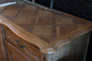 French Oak Sideboard ~ Parquet Top