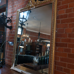 Original French 19th Century Mirror ~ Mercury Glass