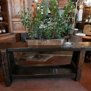 Magnificent French 1930's Walnut Workbench