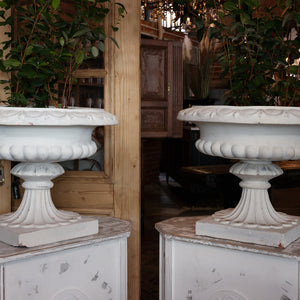 Vintage Pair of Large English Sandford Stone Urns