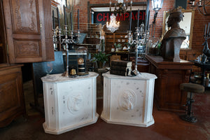French 19th Century Wooden Cameo Plinths