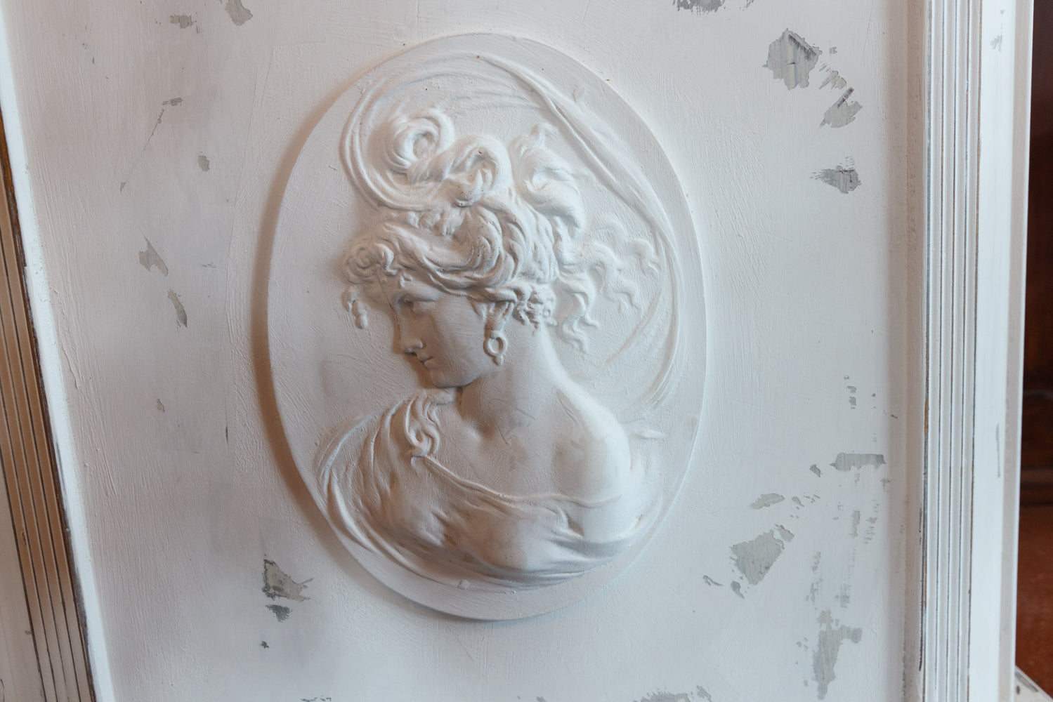 French 19th Century Wooden Cameo Plinths