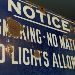 19th Century English Industrial Enamel Metal Sign