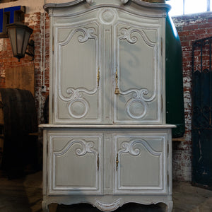 19th Century French Painted Buffet Deux Corps