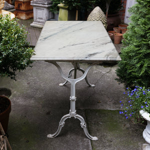 French Bistro Table ~ White Marble