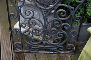 Vintage French Cast Iron Grill ~ Black Patina No 1