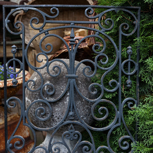 Vintage French Cast Iron Grill ~ Black Patina No 1