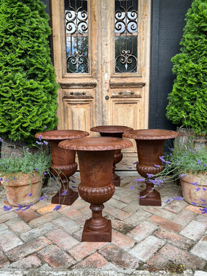 Collection Of French Cast Iron Urns