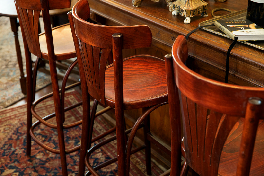 Wooden French Bistro Bar Chairs