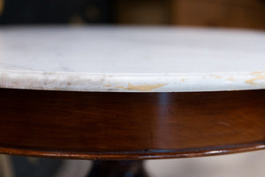 19th Century French Marble & Rosewood Parlour Table