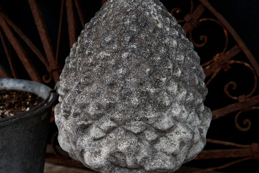 Antique French Stone Pineapple Finial